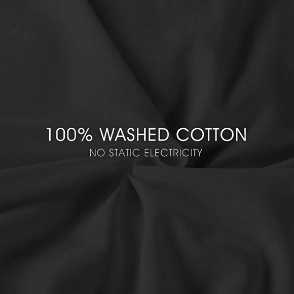 🆕⭐ Boho black 100% cotton duvet cover set - Picture 3 of 8